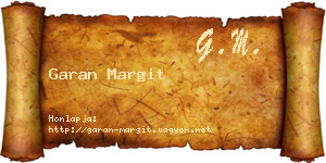Garan Margit névjegykártya